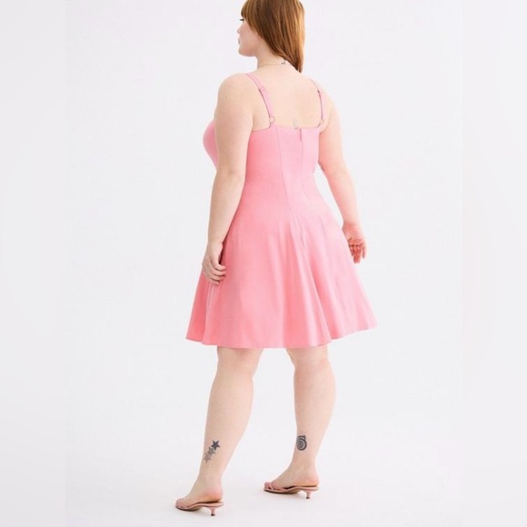 Torrid Retro Chic Fit & Flare Dress in Flamingo Plume Pink, Large, NWT! - Picture 5 of 16